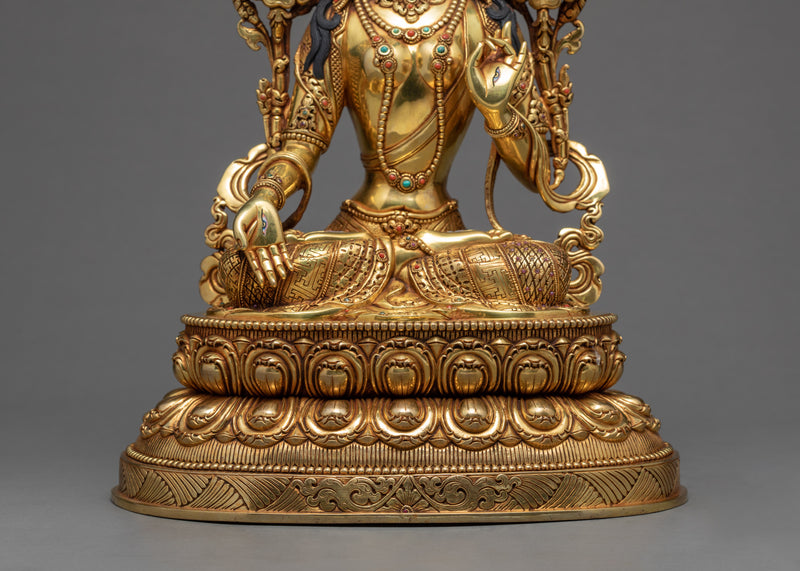 Medium White Tara Statue | Deity of Compassion