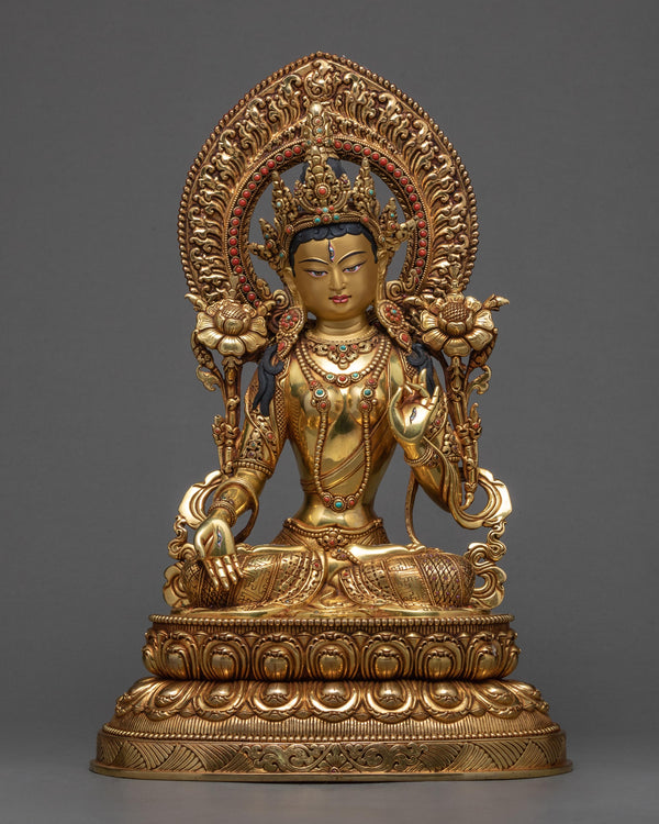 Medium White Tara Statue