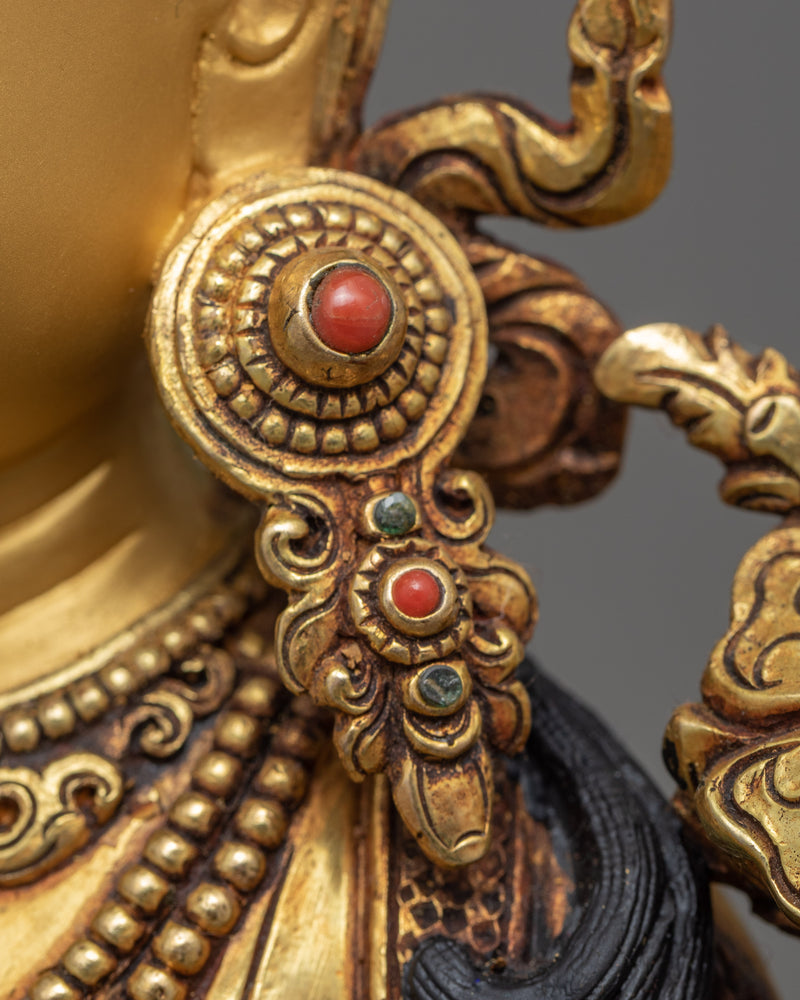 White Tara Goddess Statue | Originally Gold Gilded Buddhist Art