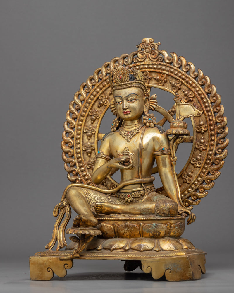 A Bodhisattva Hand-Carved Statue | Tibetan Himalayan Bodhisattva Sculpture