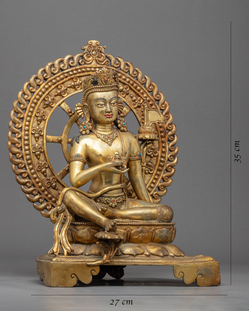 A Bodhisattva Hand-Carved Statue | Tibetan Himalayan Bodhisattva Sculpture