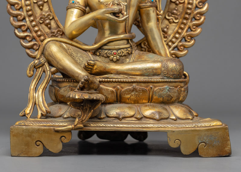 A Bodhisattva Hand-Carved Statue | Tibetan Himalayan Bodhisattva Sculpture