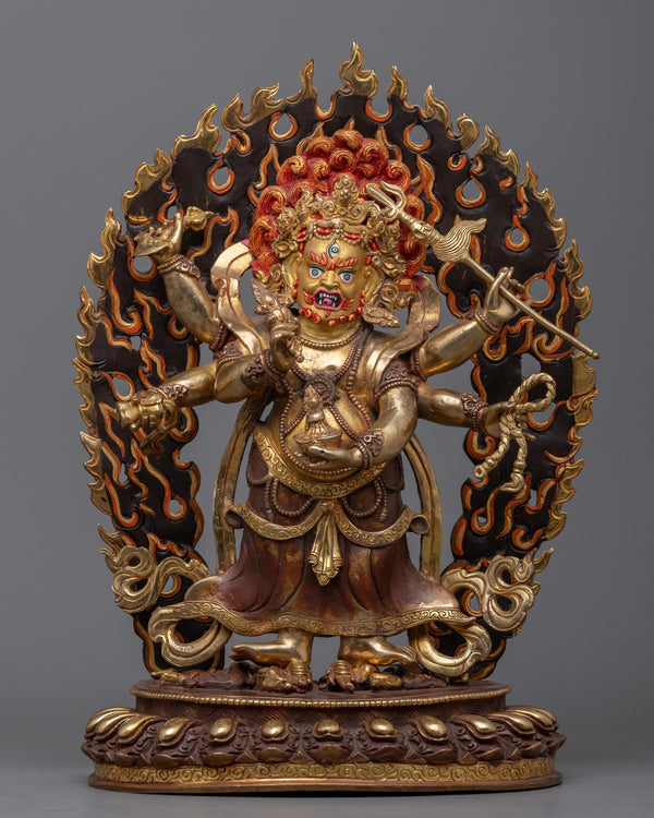 white mahakala statue