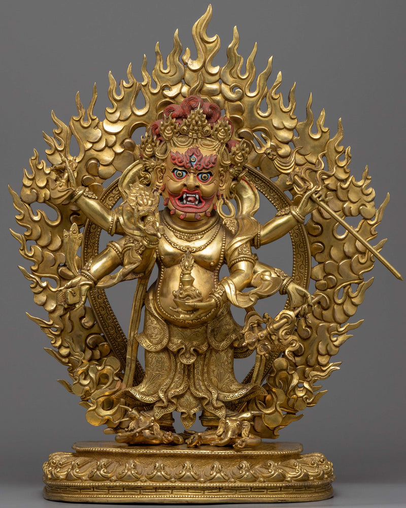 white mahakala statue 