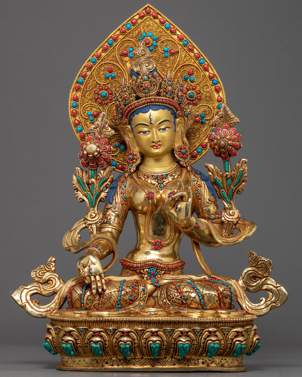 White Tara Art Statue 