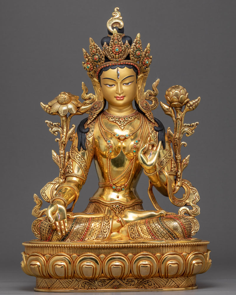 White Tara Healing Deity Statue 