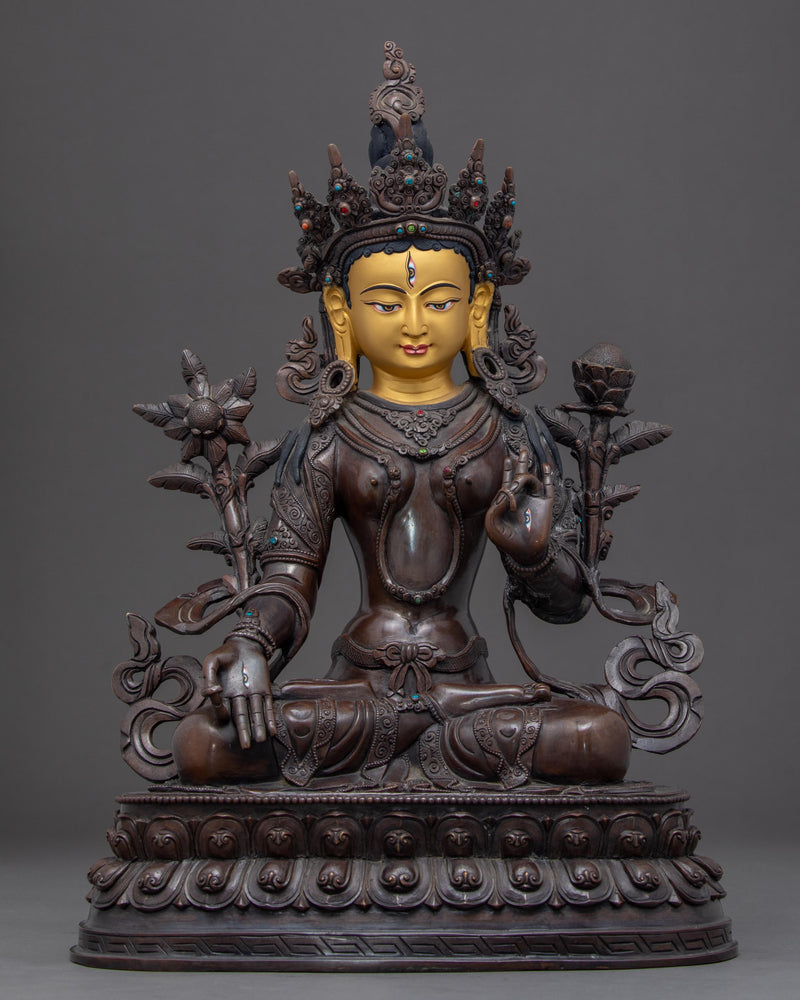 White Tara Buddhist Sculpture 