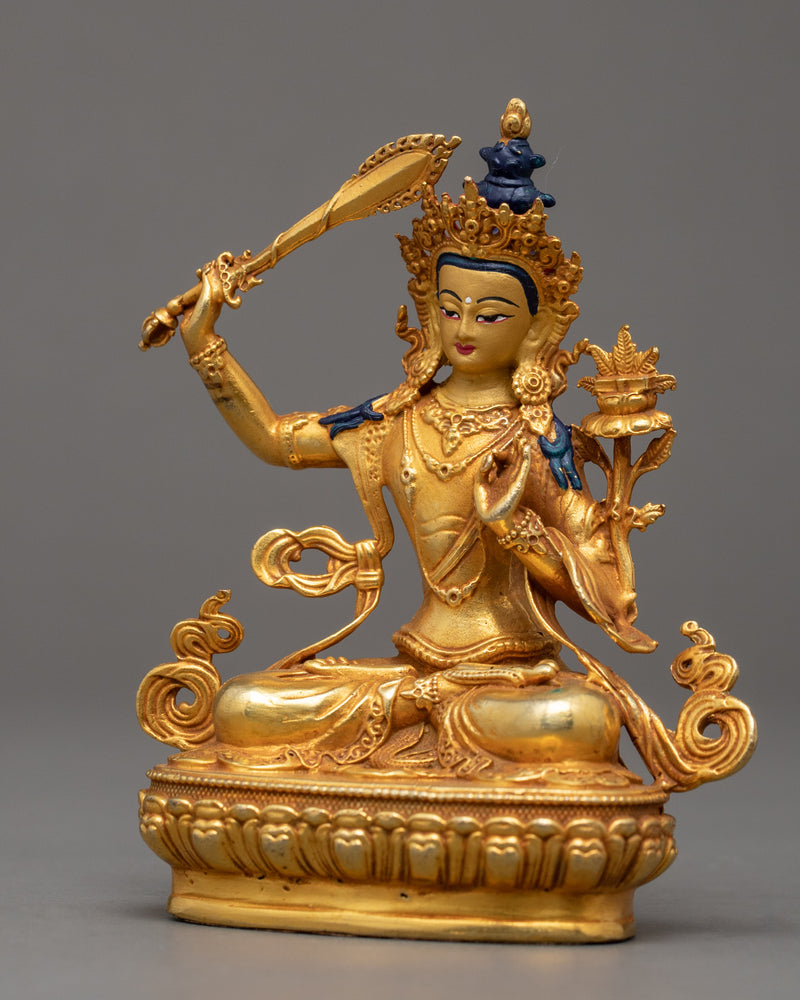 Peaceful Manjushri Sculpture | Himalayan Buddhist Art