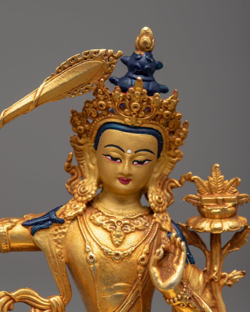 Peaceful Manjushri Sculpture | Himalayan Buddhist Art