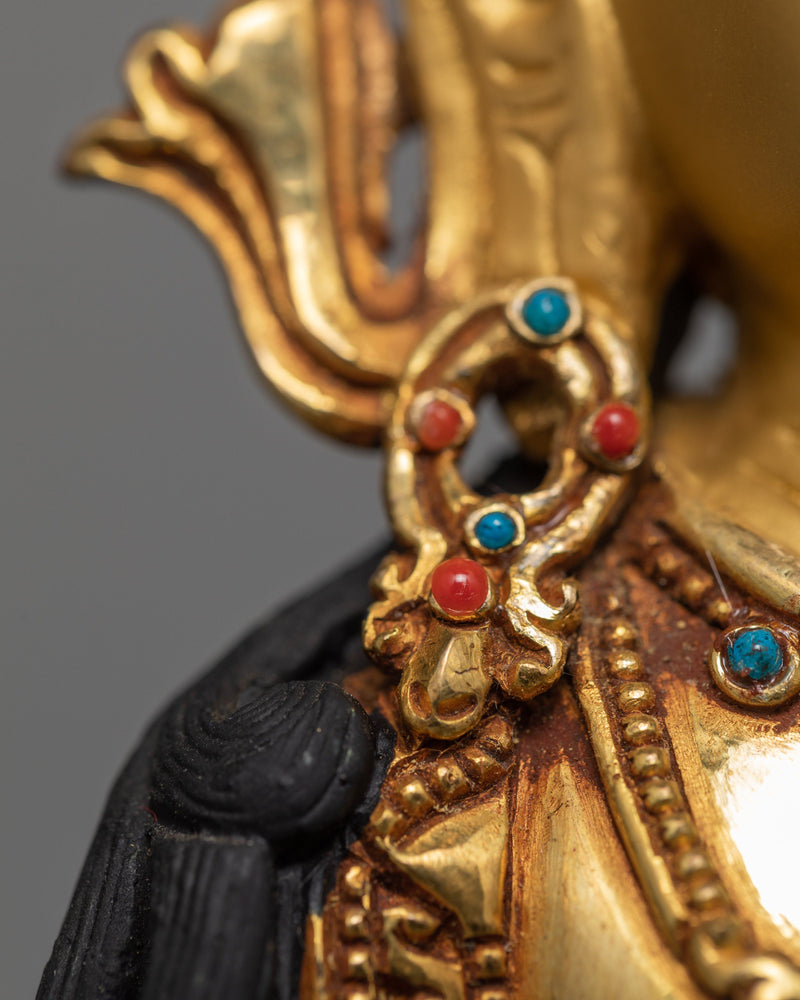 Amitayus Buddha |  Handcarved Gold Gilded Statue