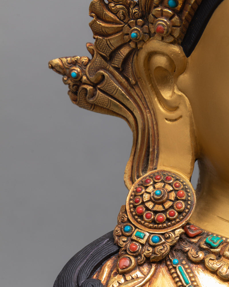 Tibetan Amitayus Buddha Statue | Beautifully Hand Carved Sculpture