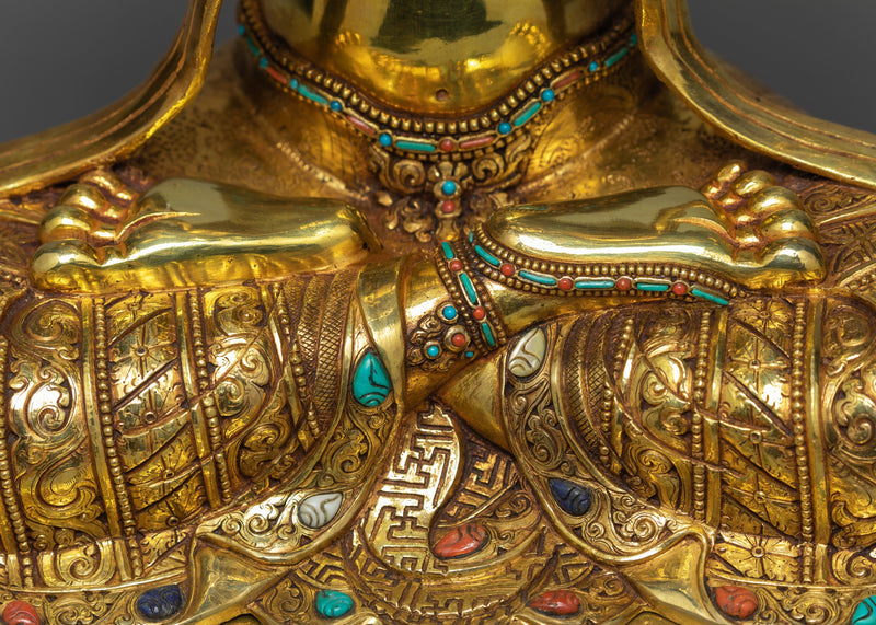 Chenrezig Statue | 24K Gold Gilded Avalokiteshvara Sculpture