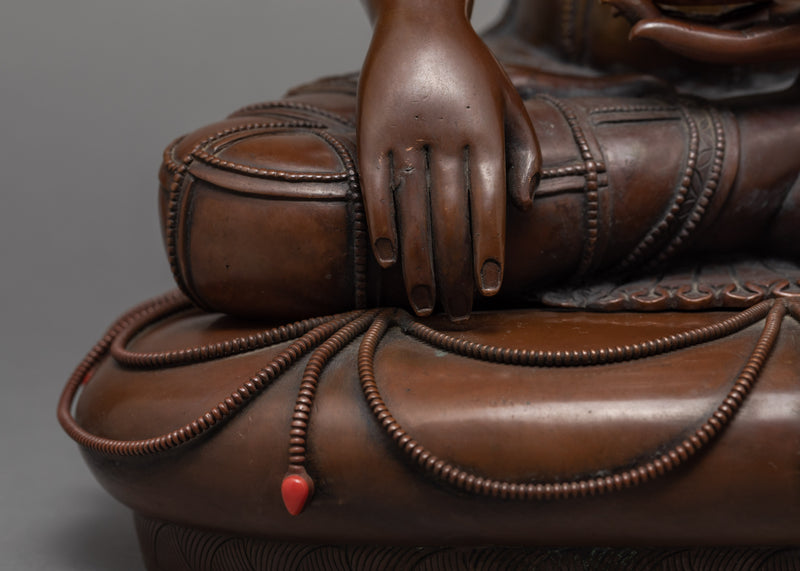 Buddha Shakyamuni Bronze Statue | Tibetan Style Buddha Statue | Himalayan Statue