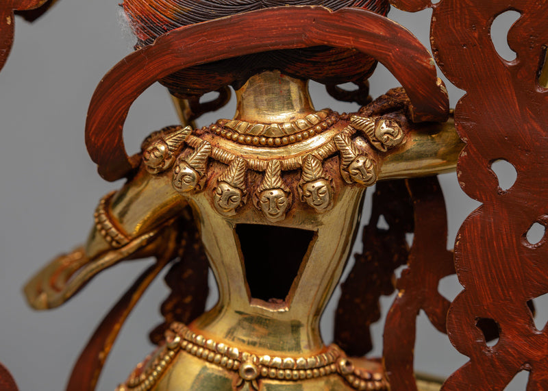 Dorje Phagmo | Vajravarahi | Traditionally Hand Carved Gold Statue