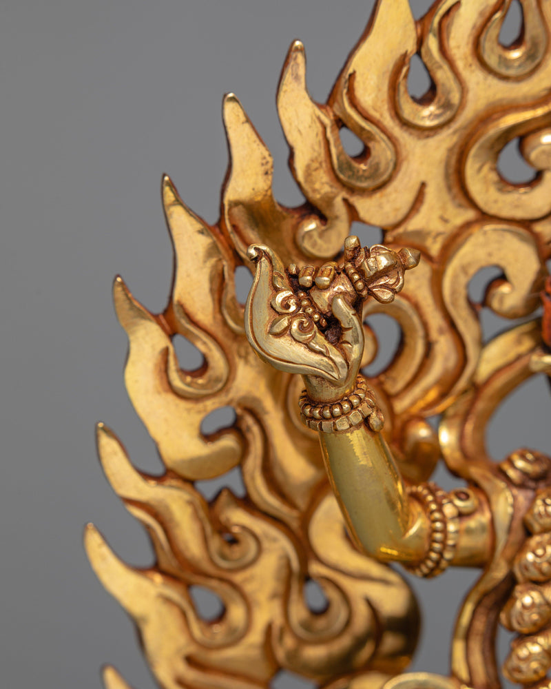 Dorje Phagmo | Vajravarahi | Traditionally Hand Carved Gold Statue