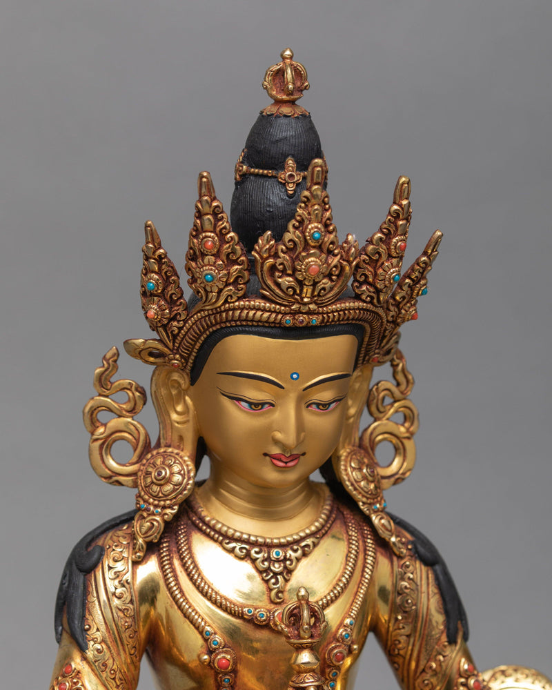 Dorje Sempa Statue | Traditional 24K Gold Vajrasattva Statue