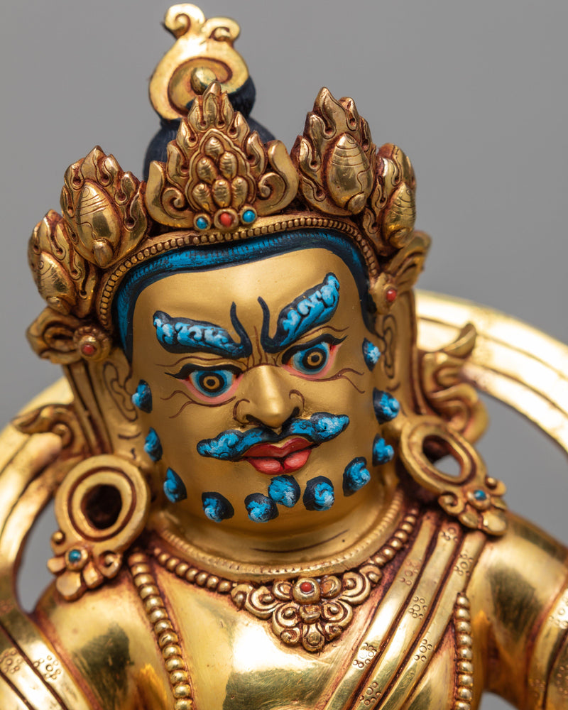 Wealth Deity Dzambhala | 24k Gold Buddhist Statue