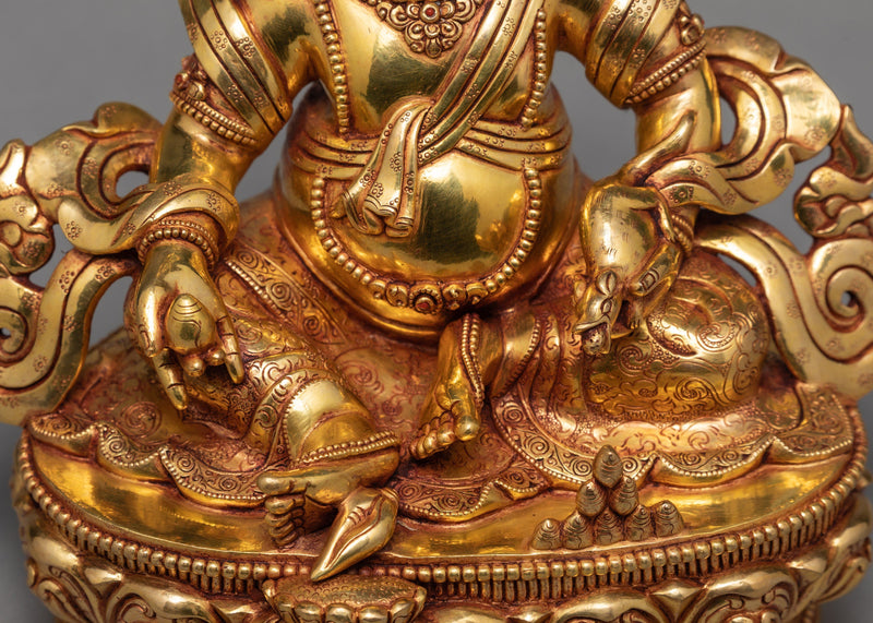 Wealth Deity Dzambhala | 24k Gold Buddhist Statue