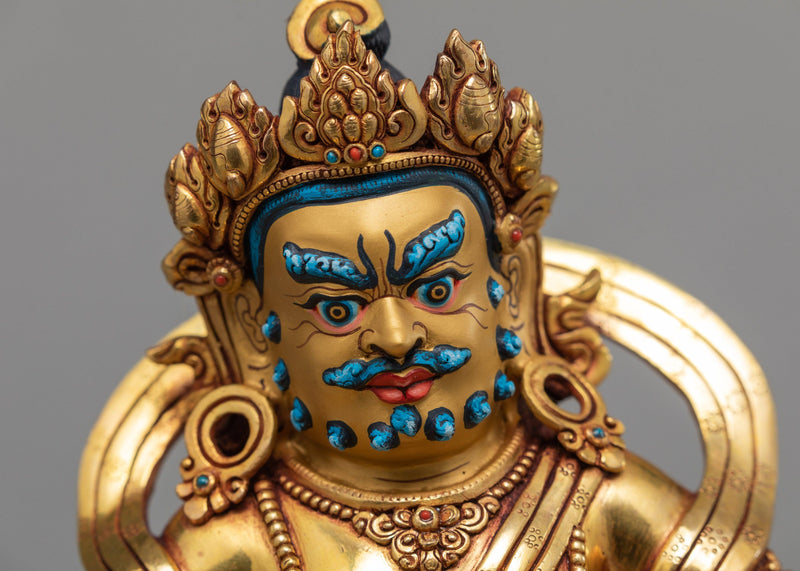 Wealth Deity Dzambhala | 24k Gold Buddhist Statue