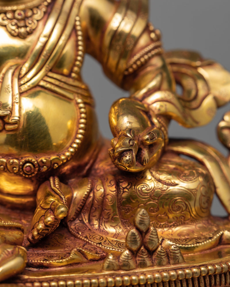 Wealth Deity Dzambhala | 24k Gold Buddhist Statue