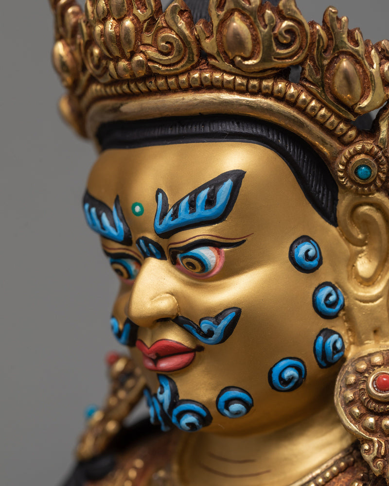 Dzambhala Statue | Jambala Statue | Traditionally Gold Gilded Wealth Deity Statue