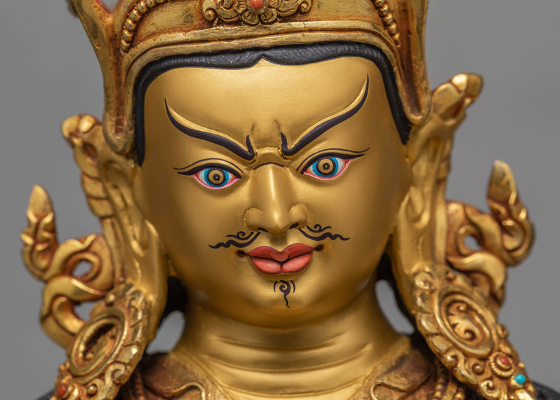 Guru Padmasambhava, Guru Rinpoche Statue, 24K Gold Gilded Traditional Buddhist Art