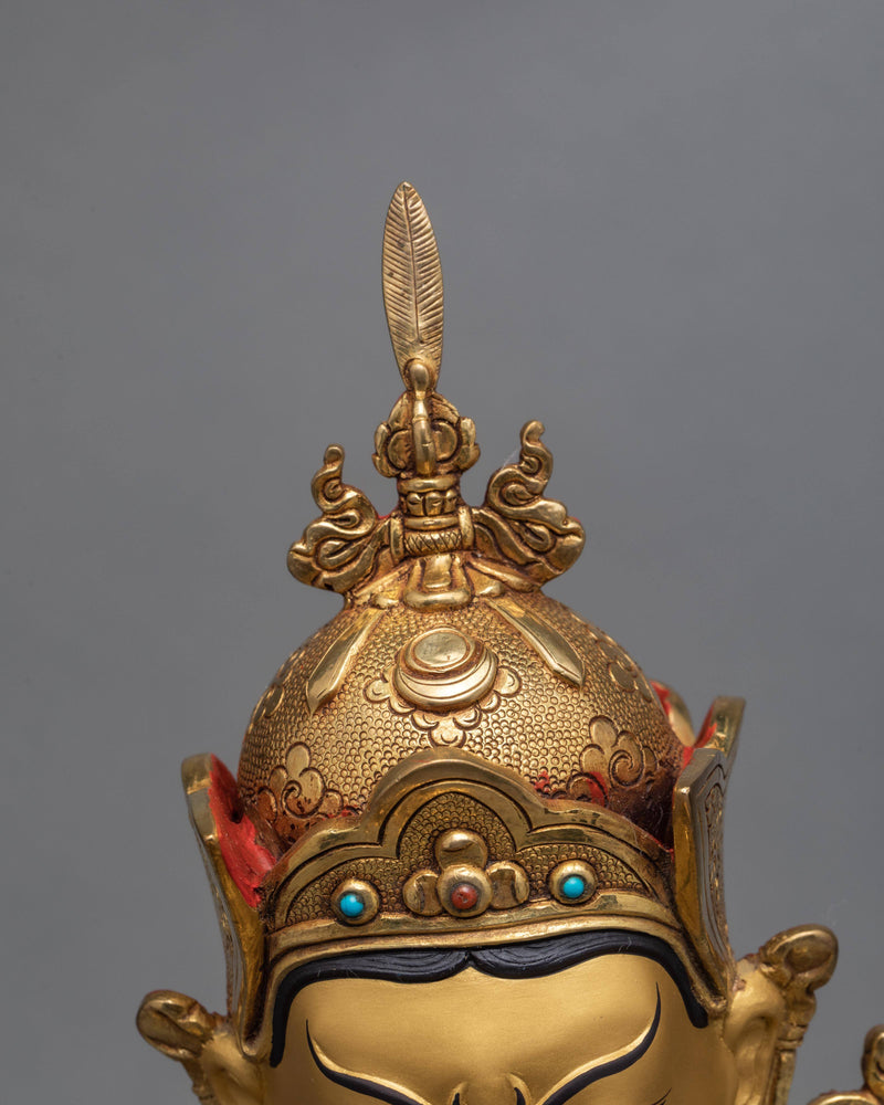 Guru Rinpoche Statue, 24K Gold Gilded Statue, Guru Padmasambhava