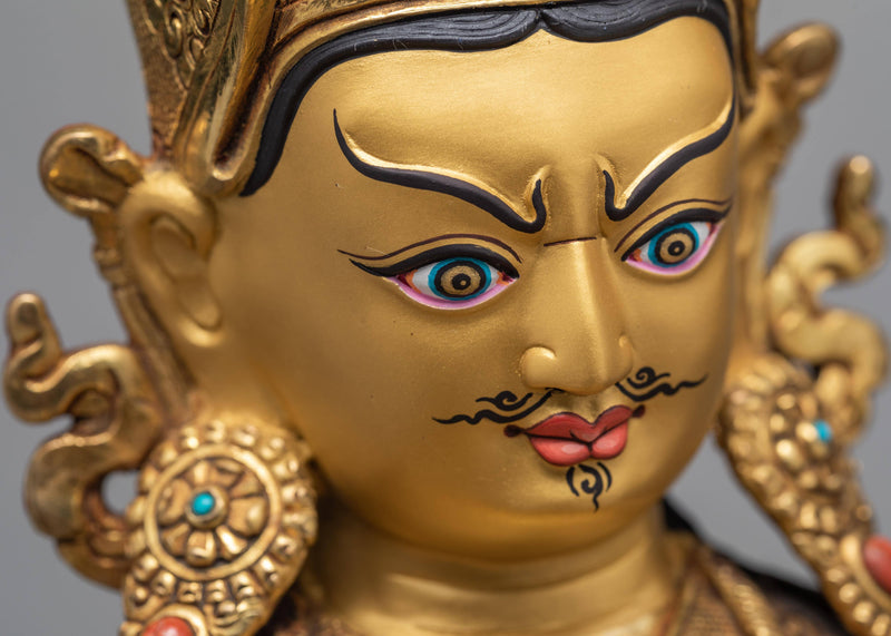 Guru Rinpoche Statue, 24K Gold Gilded Statue, Guru Padmasambhava