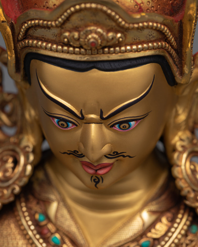 Guru Rinpoche Statue | Gold Gilded Padmasambhava Sculpture