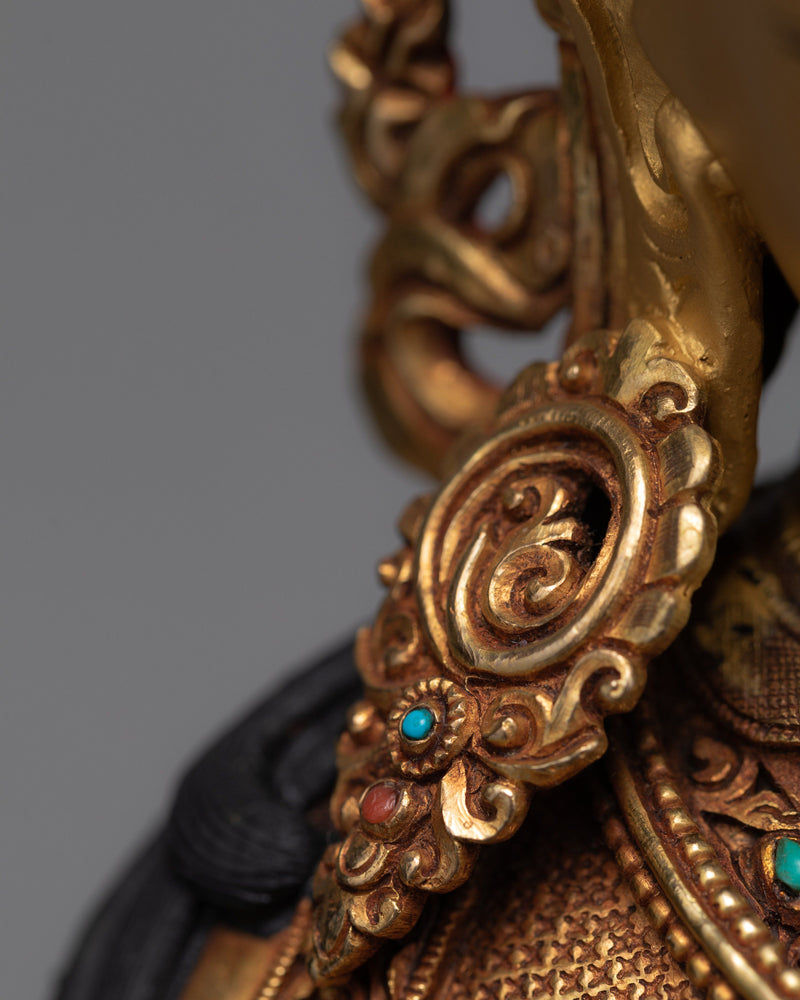 Guru Rinpoche Statue | Gold Gilded Padmasambhava Sculpture