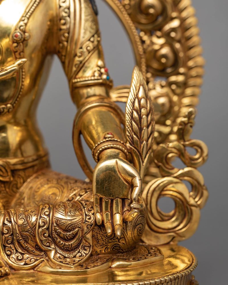 Ksitigarbha Statue | 24K Pure Gold Gilded | Bodhisattva Statue