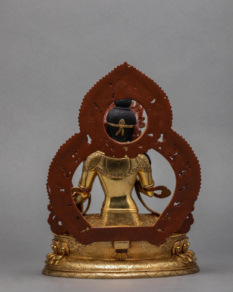 Ksitigarbha Statue | 24K Pure Gold Gilded | Bodhisattva Statue