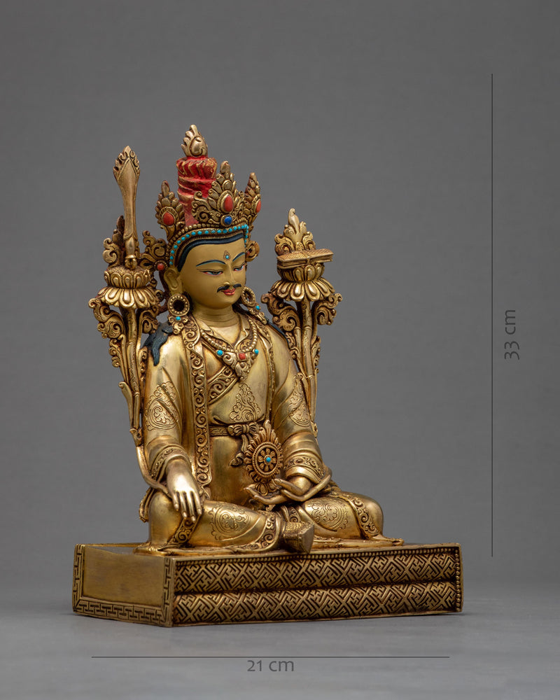 Guru Rinpoche With Trisong Detsen And Santaraksita | Buddhist Statue