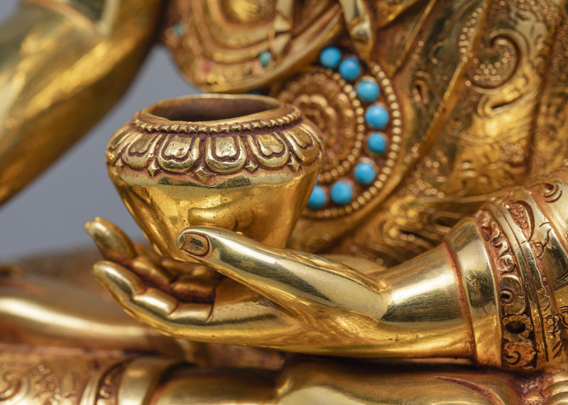 Shakyamuni Buddha Statue | 24K Gold Gilded | Traditional Buddhist Art