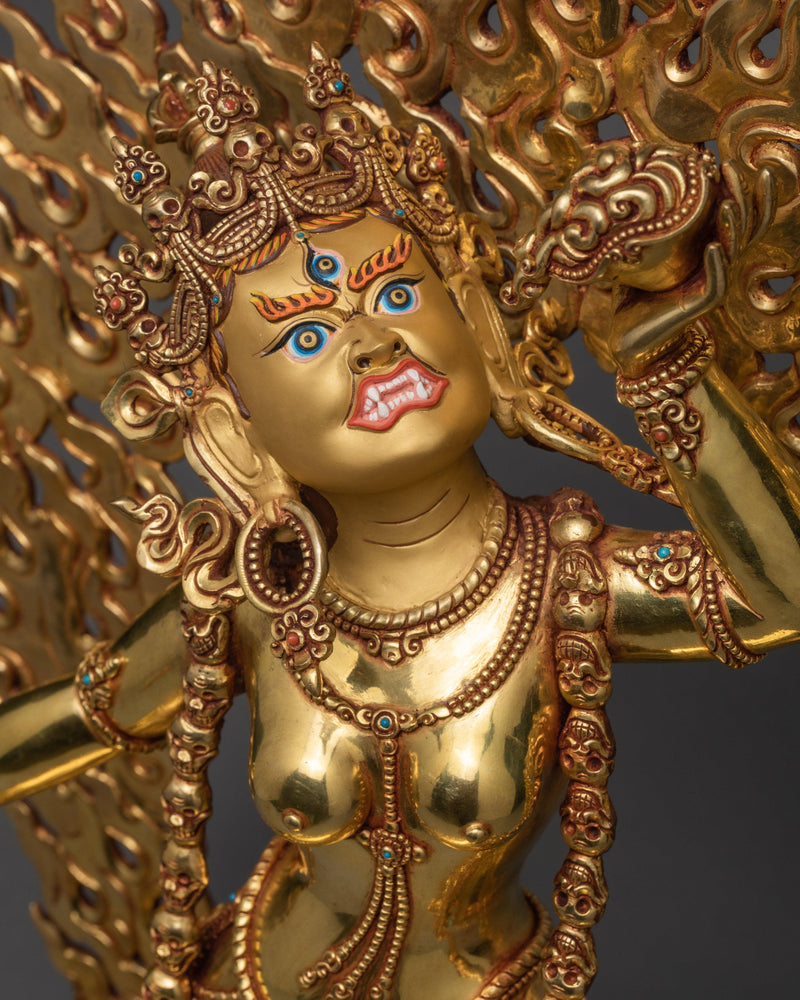 Vajrayogini Statue | Dakini Statue | Purely 24k Gold Gilded