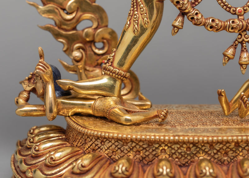 Vajrayogini Statue, Traditionally Gold Gilded Dakini Statue