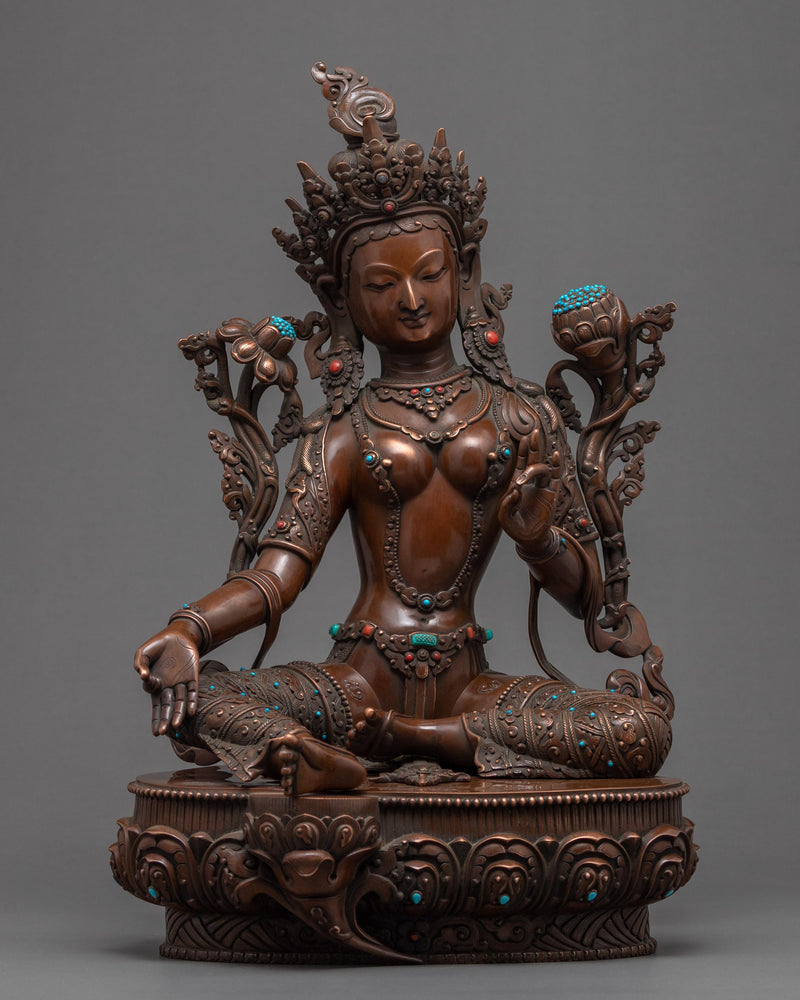 Indoor Green Tara Sculpture