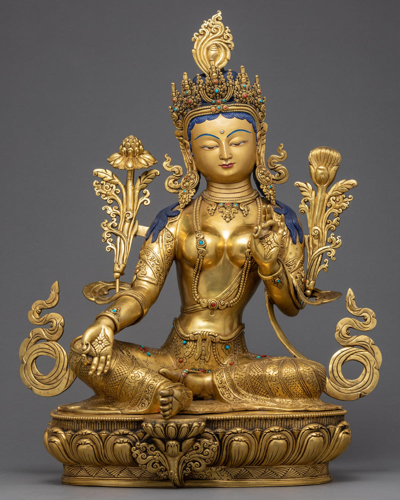 Large Green Tara Statue