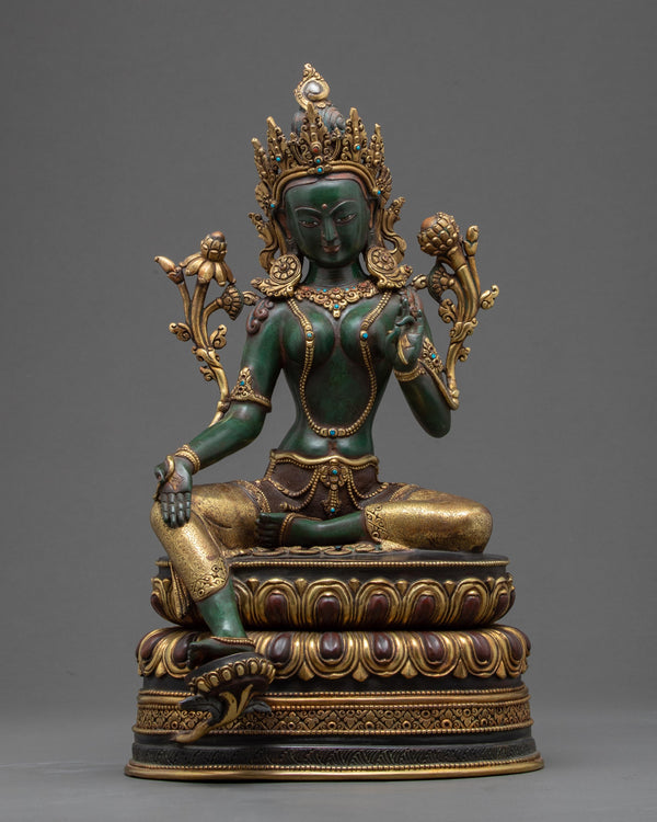 Green Tara Statue Nepal